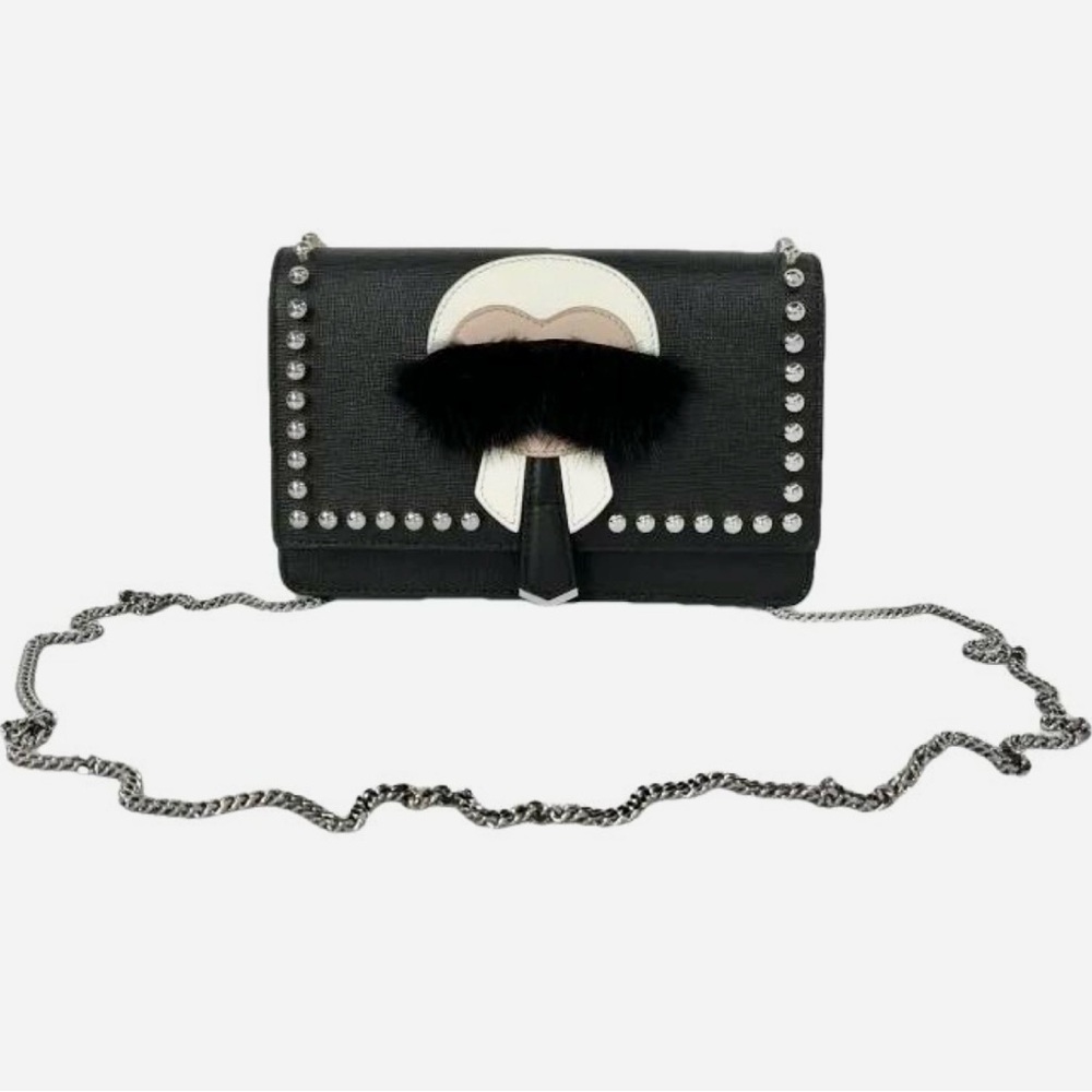 Fendi Studded Karlito Wallet on Chain Bag